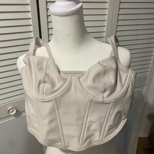 Gilly Hicks Cream Structured Bustier